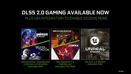 英偉達發布AI抗鋸齒DLSS 2.0 游戲性能大提升，推動游戲開發創新